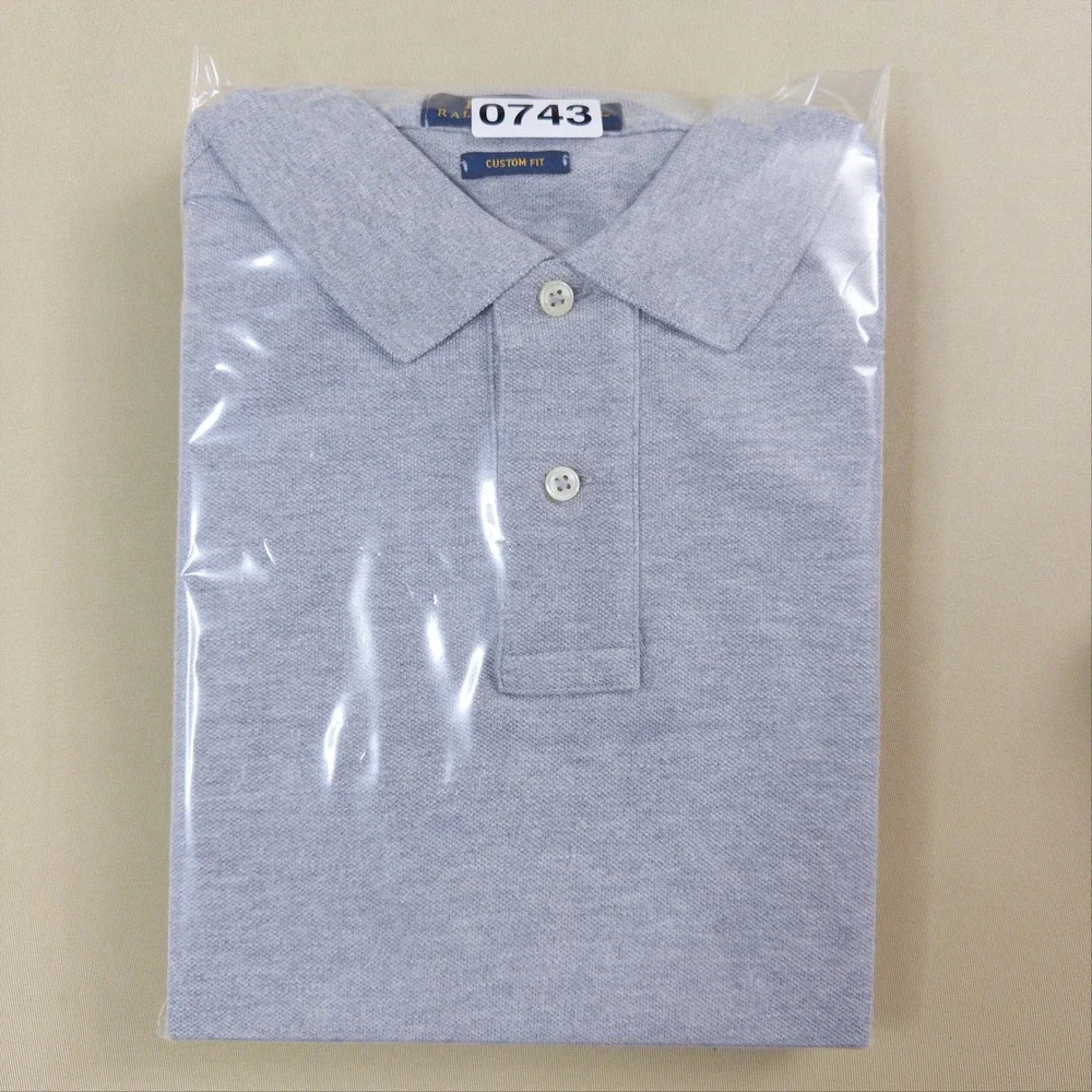 Polo Ralph Lauren Polo Shirt Mens Large Gray US Open Tennis/Emirates Custom Fit